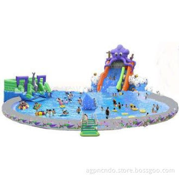 Giant Inflatable Water Park For Kids  / Inflatable Pool Wit